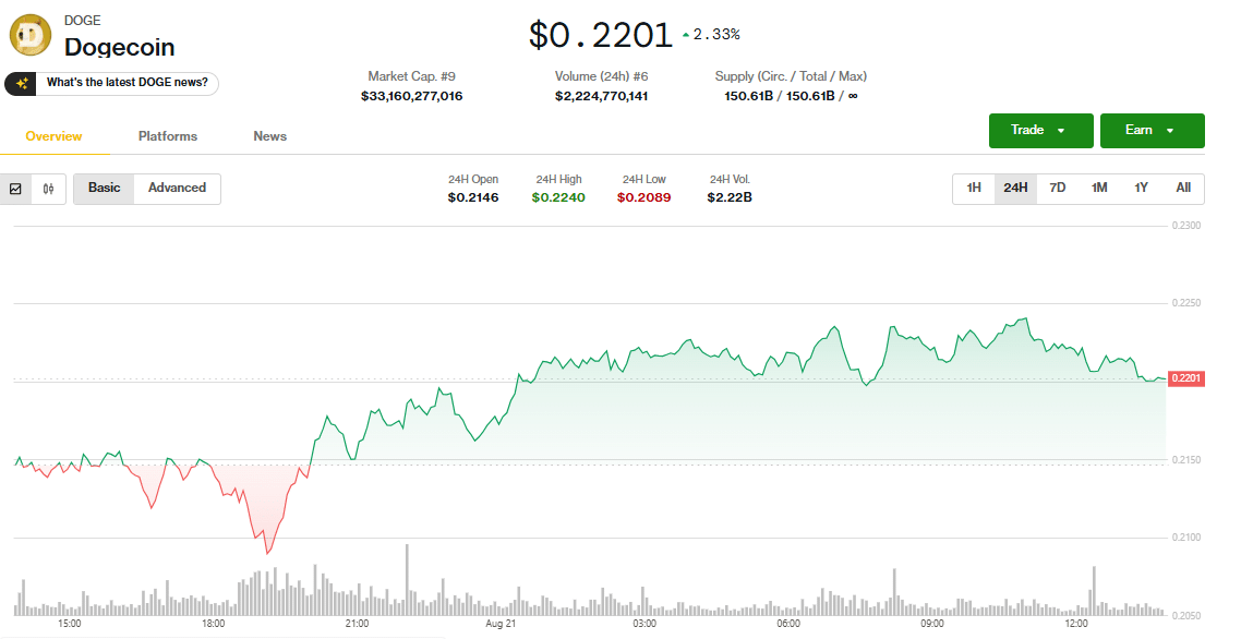 DOGE price rally