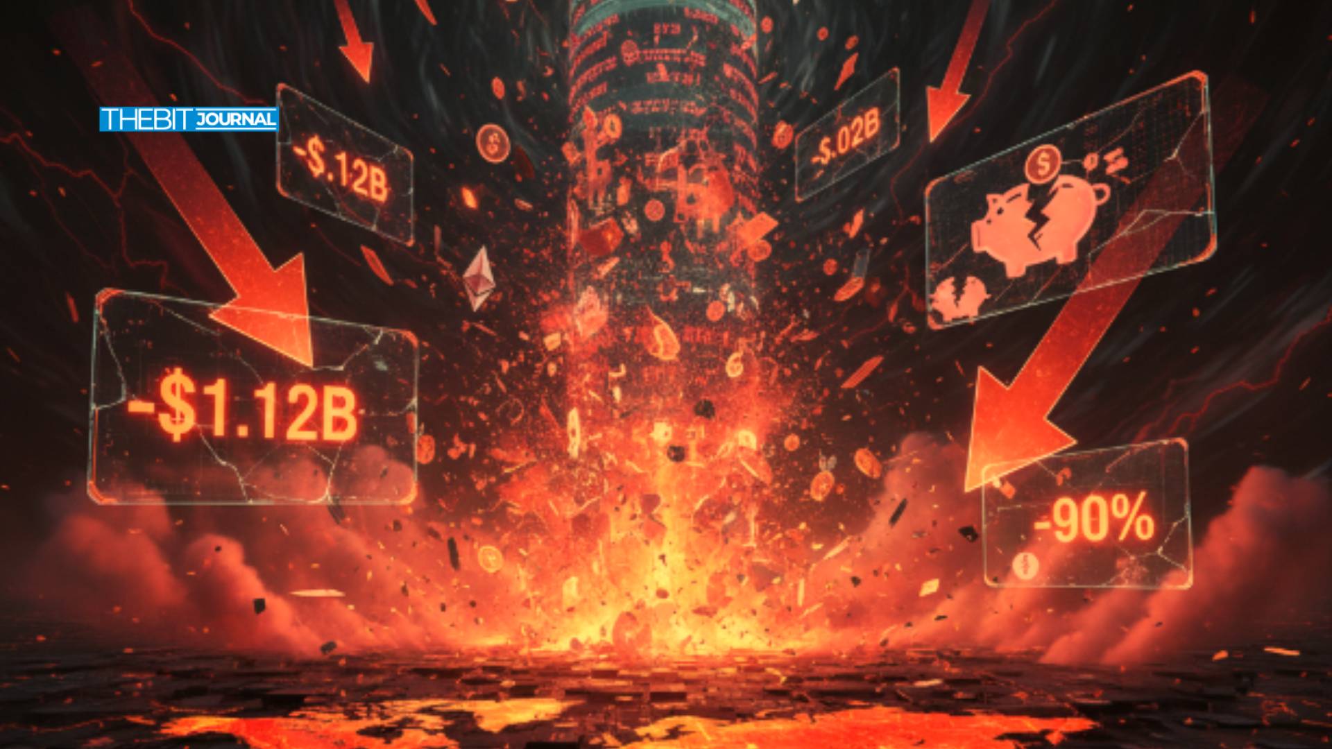 Massive Crypto Crash Triggers $1.12B in Liquidations