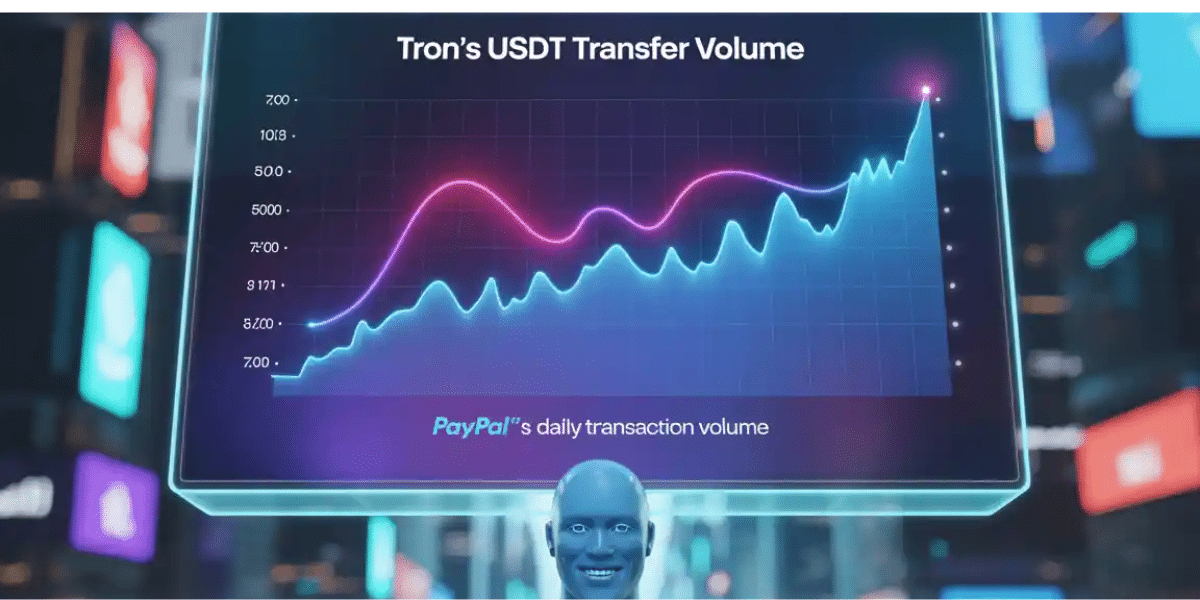 What Tron's USDT Transfer Volume Surpassing PayPal's Says about Crypto Adoption 1 Tron's USDT transfer volume