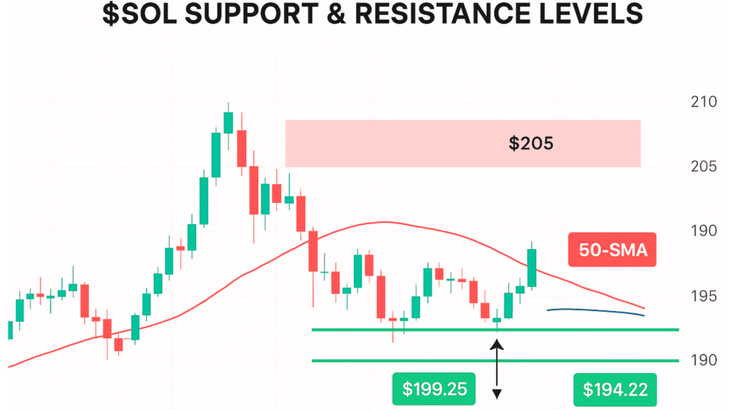 Will SOL Break the $208 Barrier? Key Levels Driving Solana Price Prediction 8 Solana Price Chart