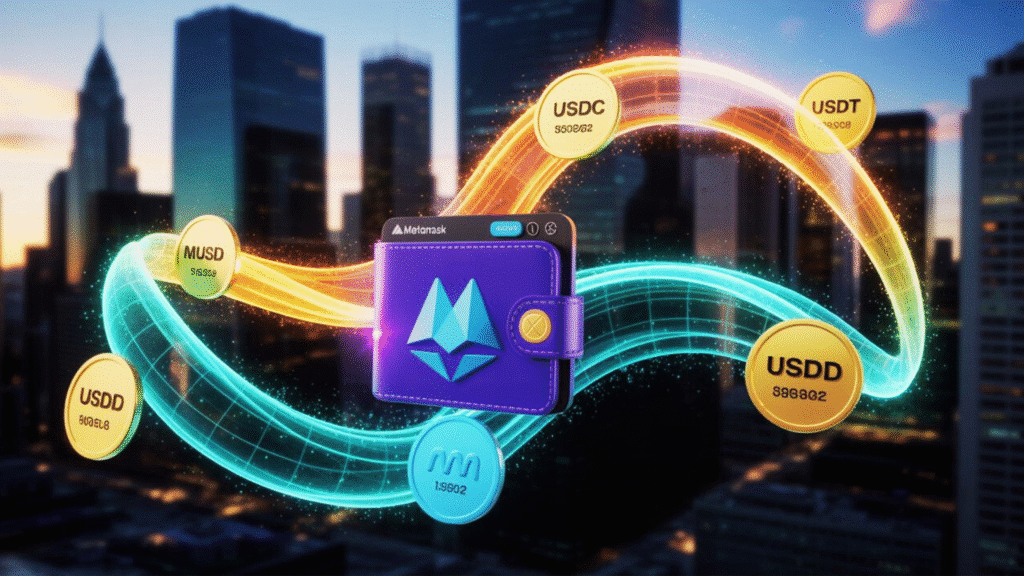 mUSD, USDC, USDT