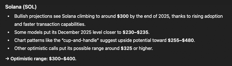 AI Price Forecast 2025
