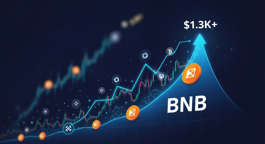 BNB Token Price Hits Fresh Record Above $1.3K as Crypto Market Rebounds