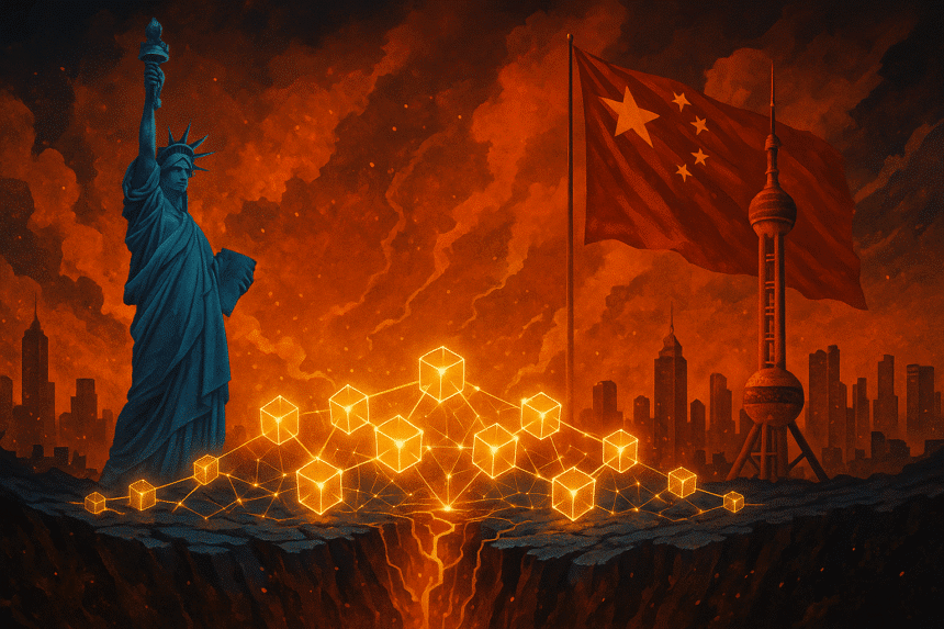 U.S.-China Rivalry and Its Effect on Blockchain Adoption Worldwide (2025 Analysis) 7 The U.S.-China rivalry is no longer just about tariffs or exports.