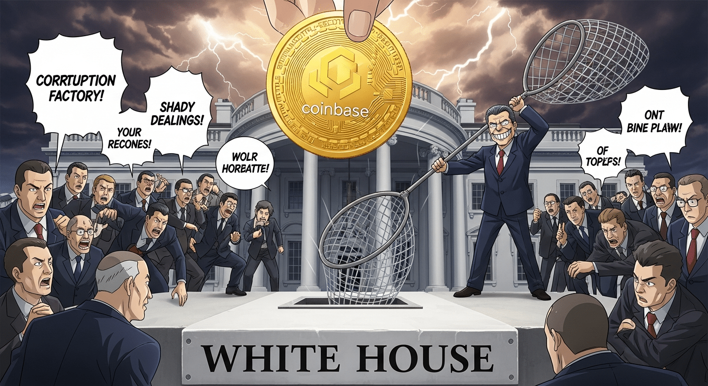 Coinbase Donation to White House Sparks 'Corruption Factory' Claims