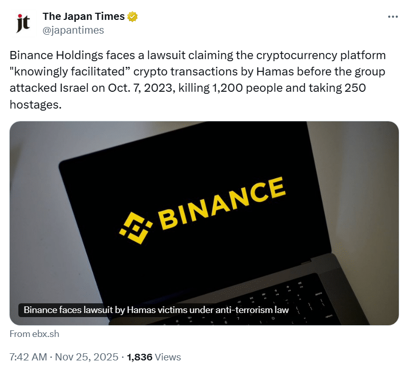 Binance and CZ Confront Harsh Terror-Financing Allegations in New Lawsuit 8 Binance Lawsuit