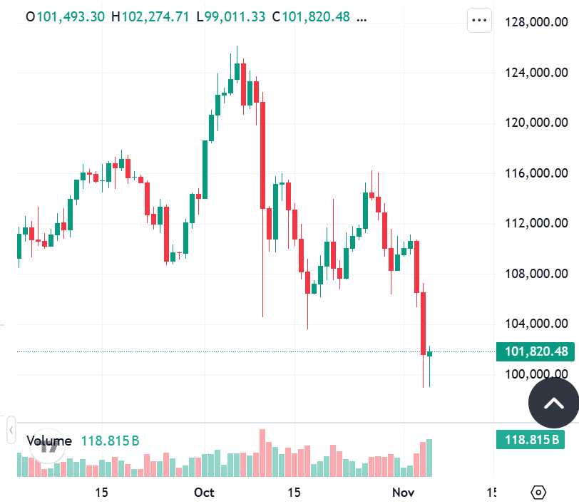 Bitcoin Crash: Why BTC Lost the $100K Support Today