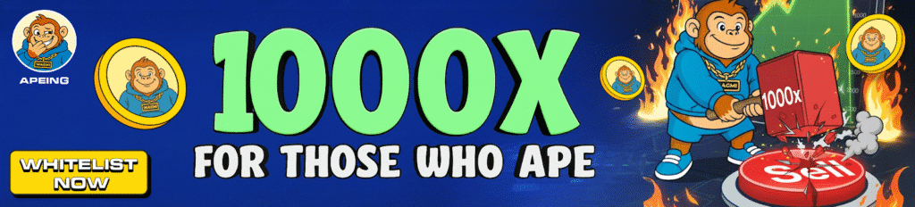 Missed Cardano’s Pump and Promised Yourself “Never Again”? Apeing Might Be the Comeback Play as the Next Crypto to Explode 1 Missed Cardano’s Pump and Promised Yourself “Never Again”? Apeing Might Be the Comeback Play as the Next Crypto to Explode = The Bit Journal