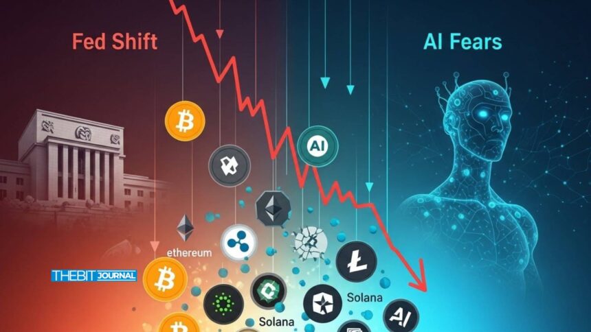 Crypto Market Selloff Deepens as Fed Uncertainty and AI Bubble Fears Trigger $500M in Liquidations