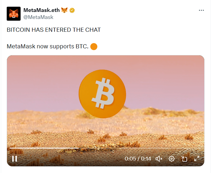 MetaMask Brings Bitcoin Buys and Transfers Into One Wallet