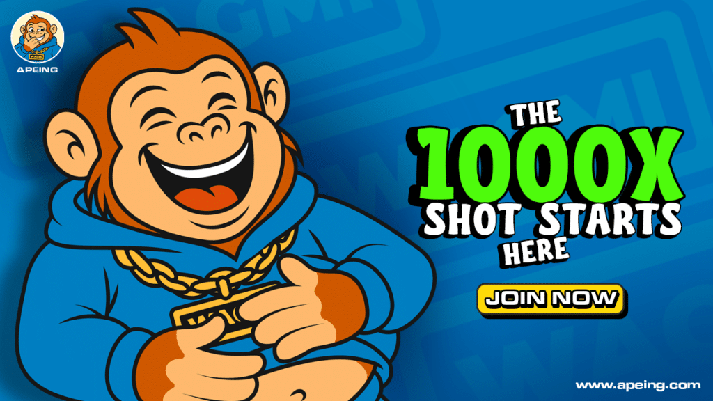 The Race for the Next 100x Meme Coin Gets Wild as Apeing Steals the Spotlight From DOGE and SHIB 2 The Race for the Next 100x Meme Coin Gets Wild as Apeing Steals the Spotlight From DOGE and SHIB = The Bit Journal