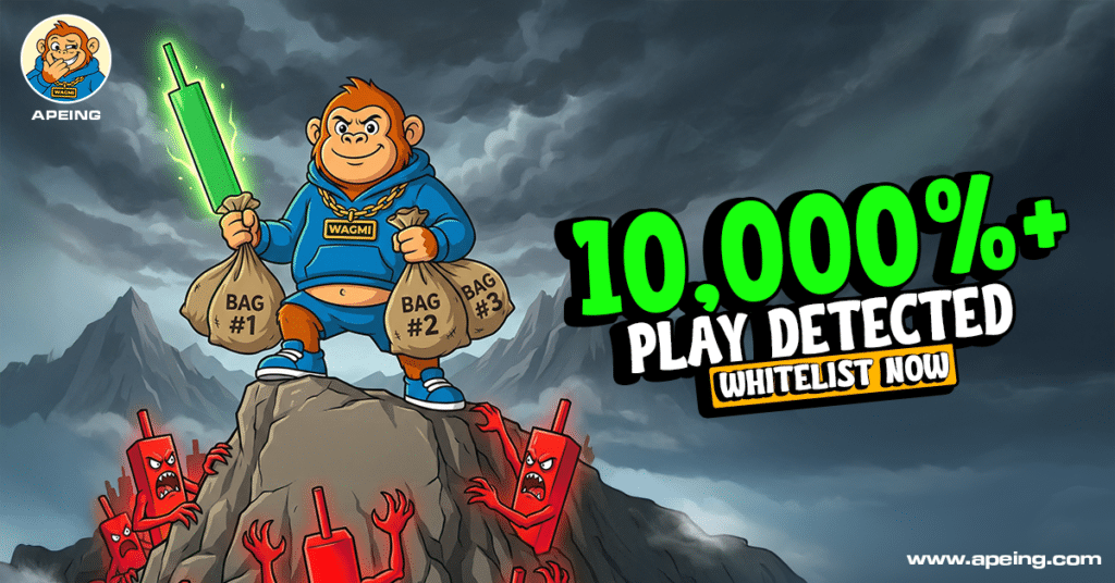 Apeing Becomes Visible as Upcoming Crypto Coins Fill Market Gaps While Dogecoin Goes Sideways and Brett Tumbles = The Bit Journal