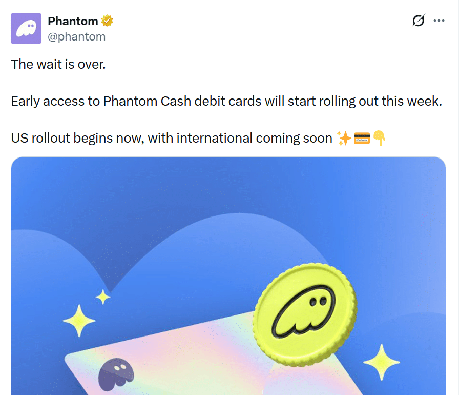Phantom Wallet Launches U.S. Debit Card With Apple Pay Support