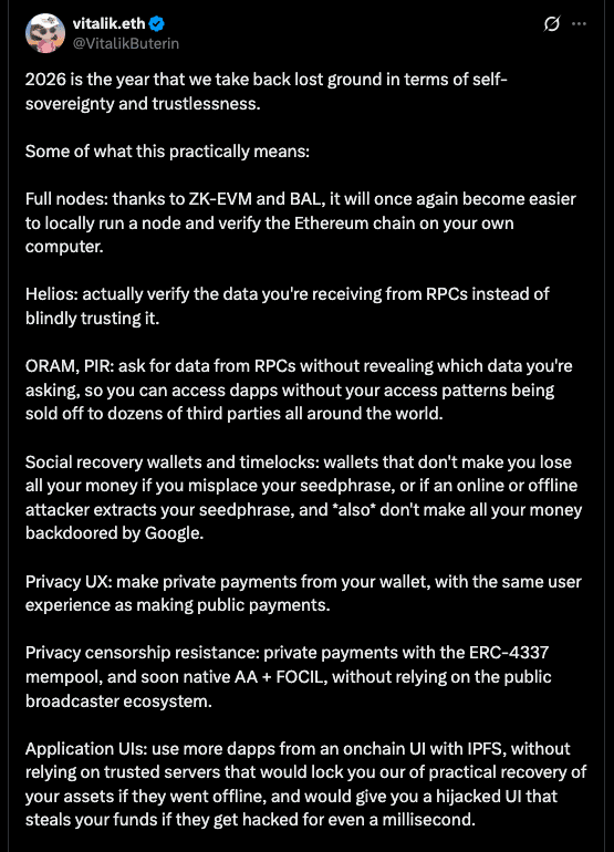Vitalik’s Ethereum 2026 Vision Centers on Core Protocol Values 8 Why Ethereum 2026 Is More About Architecture, Not Charts