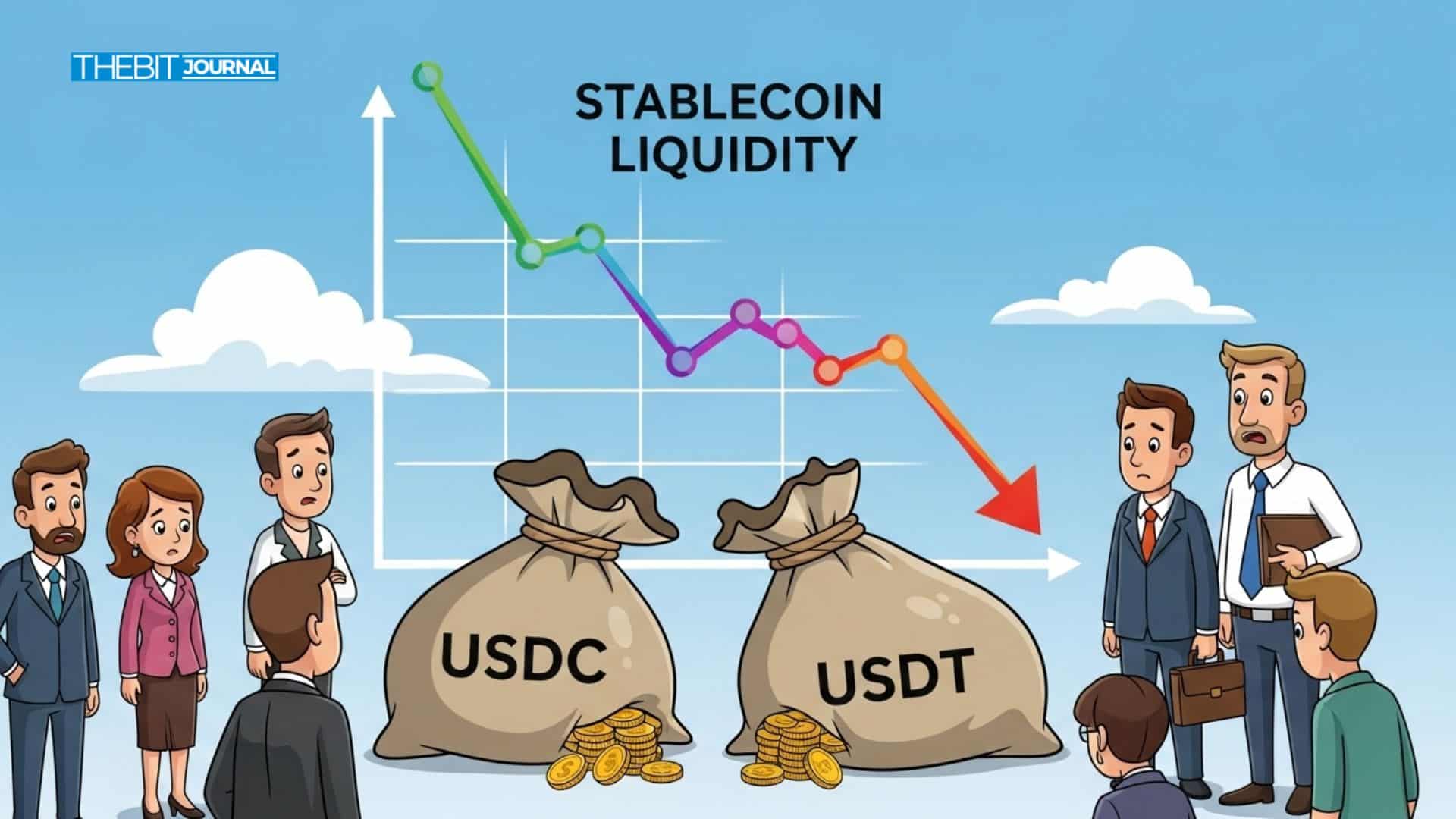 Stablecoin Liquidity Falls to Multi-Month Lows as USDC and USDT Supplies Shrink