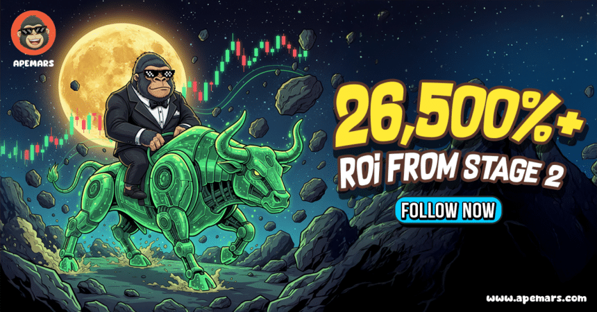 Missed Solana’s Historic Rally? Don’t Miss APEMARS Stage 2 – The Next 100x Crypto Everyone’s Watching = The Bit Journal