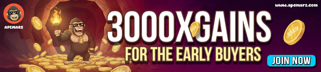 1000x Meme Coin Alert: APEMARS Stage 3 Ending Soon with 22,300% ROI While SHIB Hits $5B and TURBO Reaches $129M = The Bit Journal
