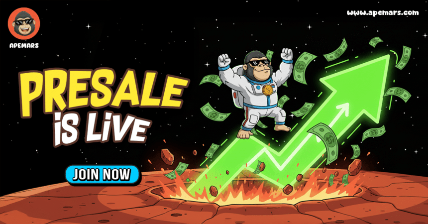 APEMARS Presale Hits 3.9B Tokens Sold, Claiming the Top Meme Coin Presale Spotlight as MEW and SPX6900 Cool - Stage 3 Closing Soon = The Bit Journal