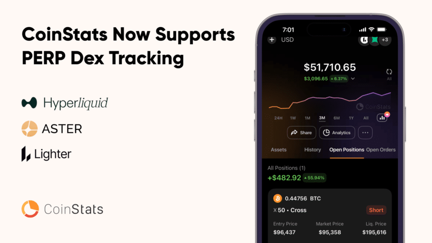 CoinStats Expands Perpetual DEX Tracking with Aster, Hyperliquid, and Lighter Integrations 7 CoinStats Expands Perpetual DEX Tracking with Aster, Hyperliquid, and Lighter Integrations = The Bit Journal