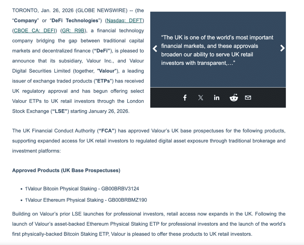 FCA Approval Opens Bitcoin and Ethereum Staking ETPs to UK Retail Market = The Bit Journal