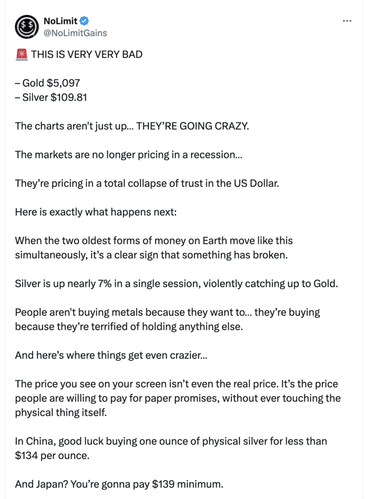 Bitcoin US China Economic Deal Crypto Gold and silver surge signals dollar weakness and Bitcoin US China economic deal risk.