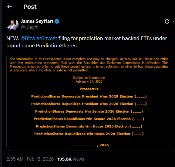 Bitwise Launches Prediction Market ETFs Under PredictionShares Brand 8 Bitwise