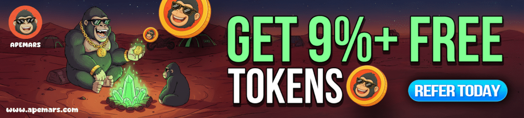 1000x Meme Coin Alert: APEMARS Stage 7 Could Deliver High Gains as ApeCoin Dips 0.95% and Mog Coin Slides 1.51% = The Bit Journal