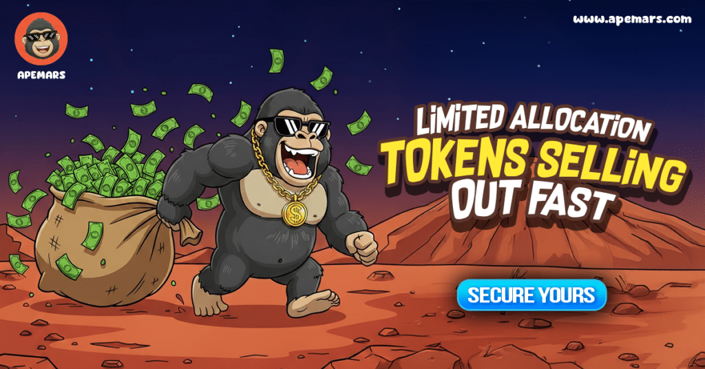 Missed Big Crypto Gains Like Dogecoin and Shiba Inu? Grab APEMARS Now: The Next 100x Meme Coin with 8,169% ROI = The Bit Journal