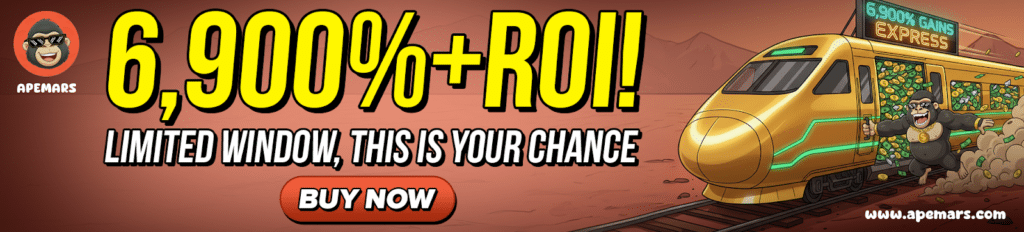 Wish You Bought Solana and XRP Early? Turn $2K into $140K With APEMARS Stage 9 - Top Crypto Presale to Buy Now With 6,900% ROI 1 Wish You Bought Solana and XRP Early? Turn $2K into $140K With APEMARS Stage 9 - Top Crypto Presale to Buy Now With 6,900% ROI = The Bit Journal