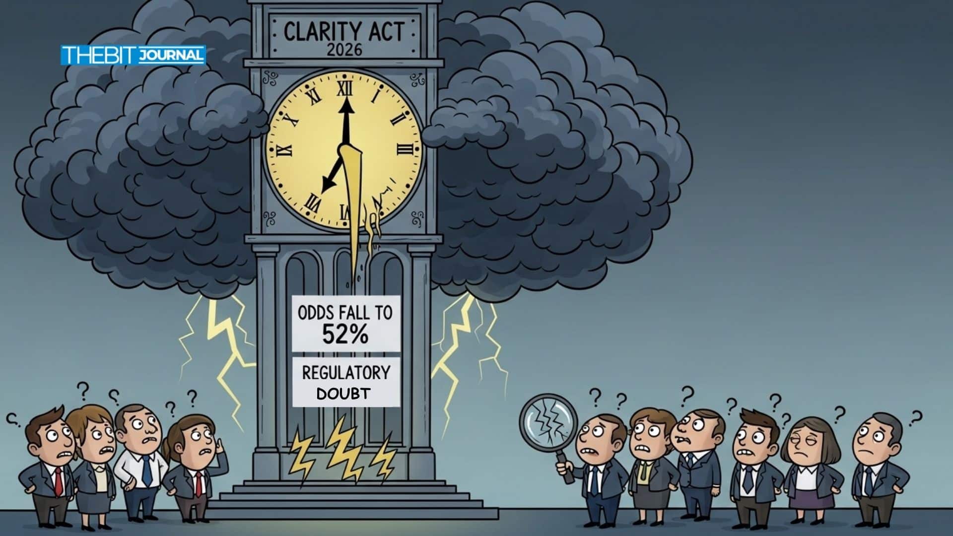 Clarity Act 2026 Odds Drop to 52% as Polymarket Signals Doubt 8 Clarity Act 2026 Odds Fall to 52% as Regulatory Doubt Deepens