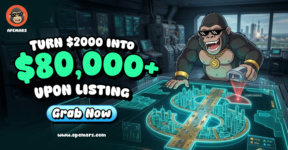 With Billions Of Tokens Already Secured, APEMARS Presale Stands Out Across 5 Active Top Altcoins Picks