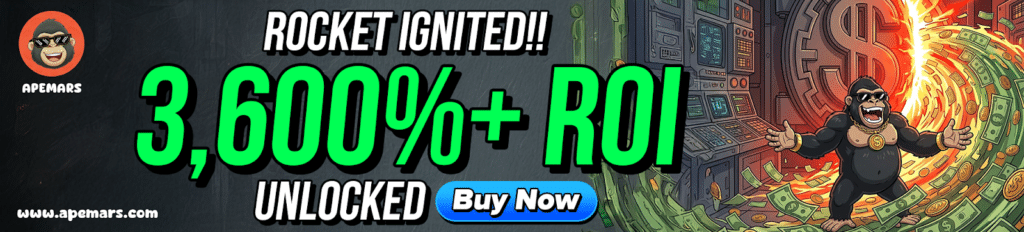Regret Missing BTC and SOL? APEMARS Is the Best Crypto to Buy Today for ROI Seekers With Over 3,694%+ ROI Potential = The Bit Journal