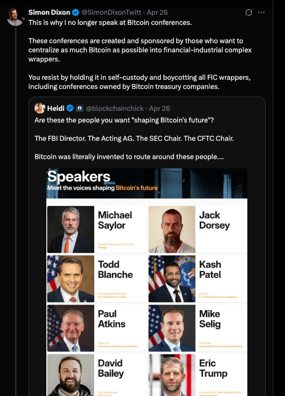 How Bitcoin 2026 Conference Highlights Growing Divide in Crypto Community 8 Bitcoin 2026 Conference Exposes a Growing Rift Between Wall Street and Early Adopters