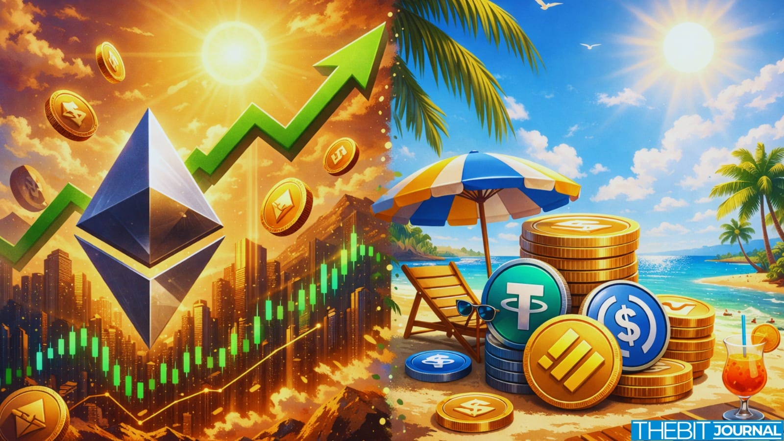 How Ethereum Surge Outpaces Bitcoin as ETF Flows Shift and Activity Rises 4 Ethereum Surge Compared to Stablecoin Summer