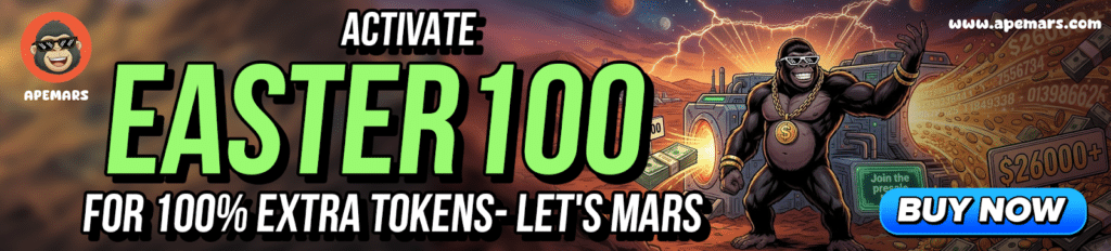 APEMARS Drives Next 100x Crypto Momentum With EASTER100 Bonus Code as Stellar and Solana Surge = The Bit Journal