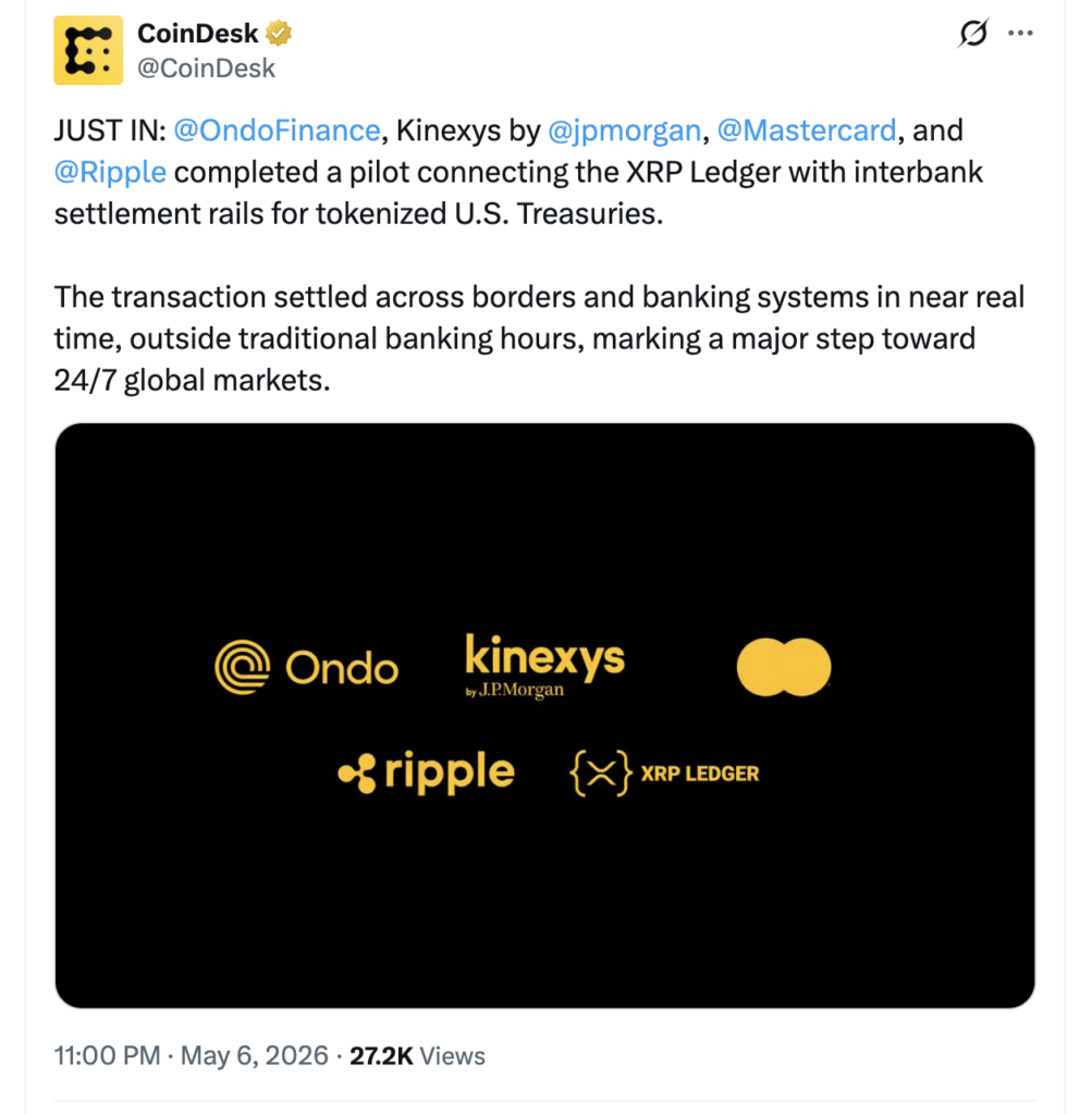 JPMorgan XRP Ledger Settlement JPMorgan XRP Ledger Settlement boosts XRPL institutional adoption in 2026.
