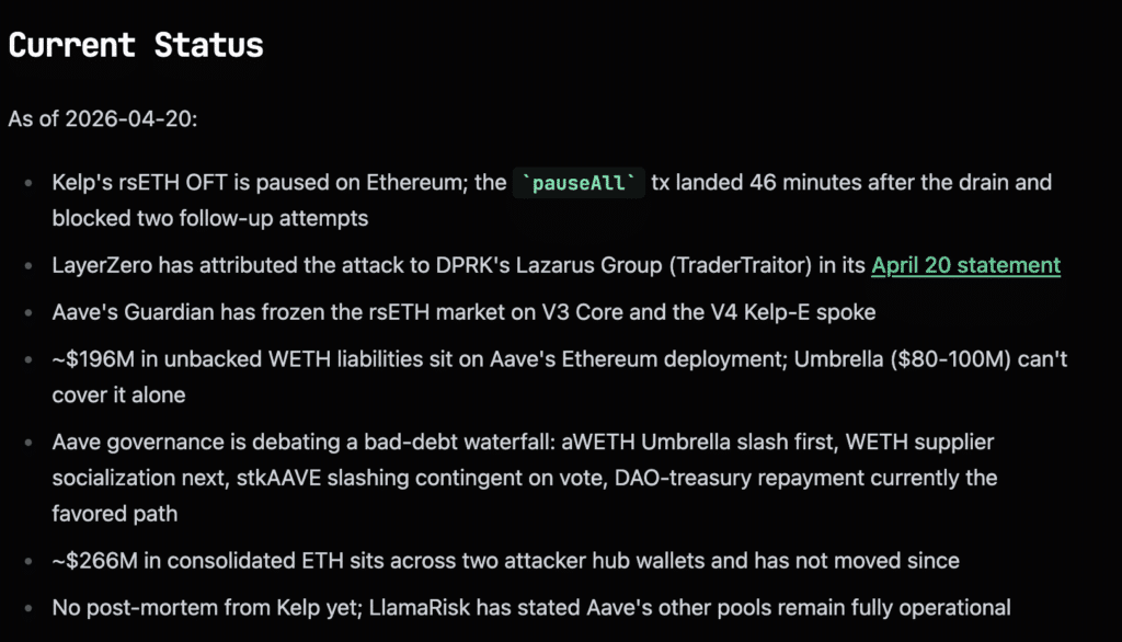 Kelp DAO Aave rsETH $292M exploit post-mortem analysis and DeFi risk breakdown.