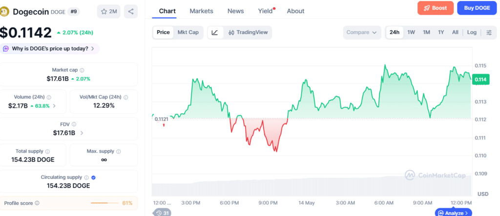 Dogecoin Price Chart