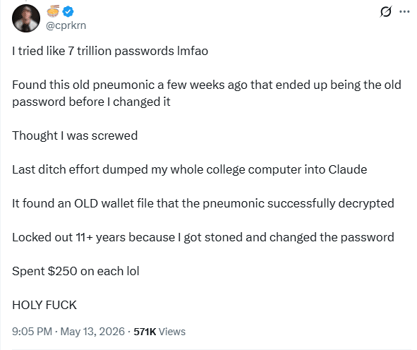 Claude Revives 5 BTC