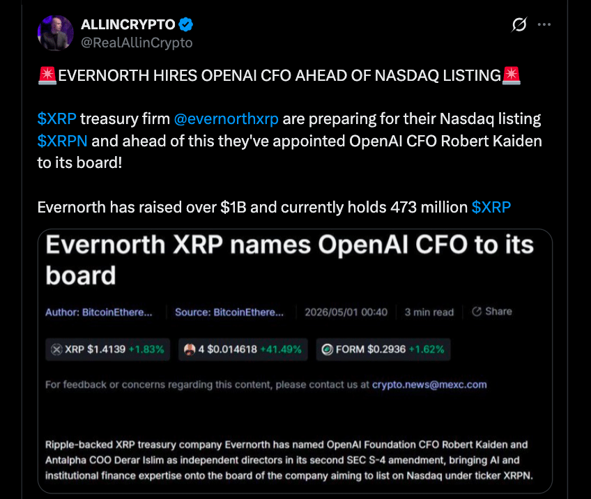 XRP Price Prediction 2026: Can Evernoth Nasdaq Listing Push XRP to $10?