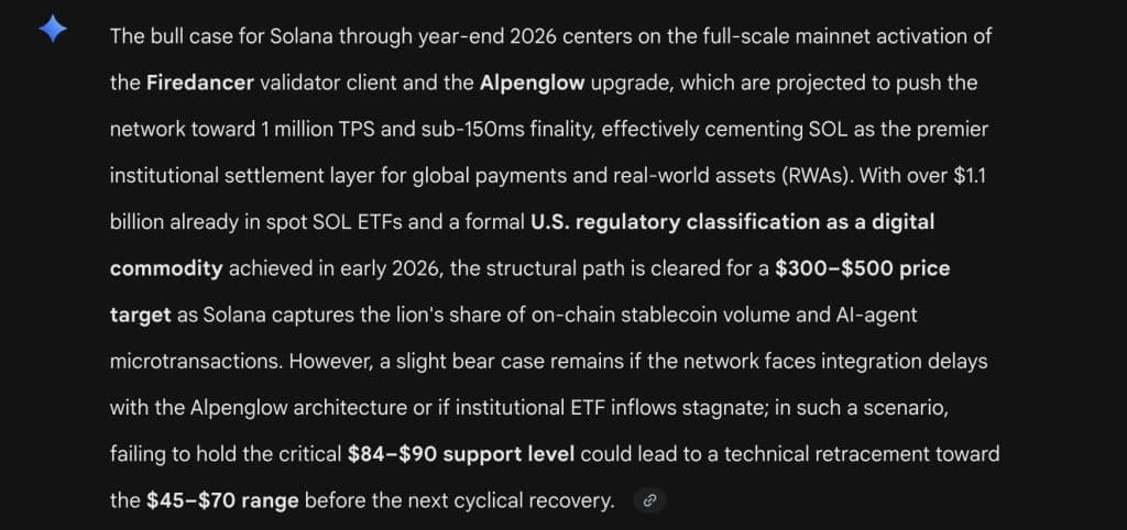 Solana Price Prediction: Google Gemini AI Sees SOL Reaching $500 by End of 2026 8 Solana Price Prediction: Google Gemini AI Sees SOL Reaching $500 by End of 2026