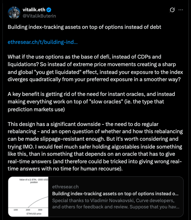 Vitalik Buterin Challenges DeFi Liquidations After Years of Market Crashes
