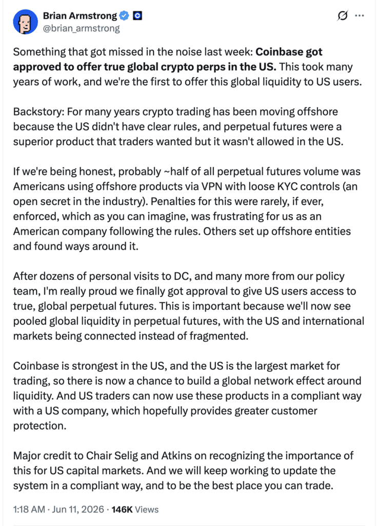 Coinbase Perpetual Futures Create a Powerful 2026 Advantage in Global Crypto Trading 10 Coinbase perpetual futures expand access to global crypto trading. Source: X