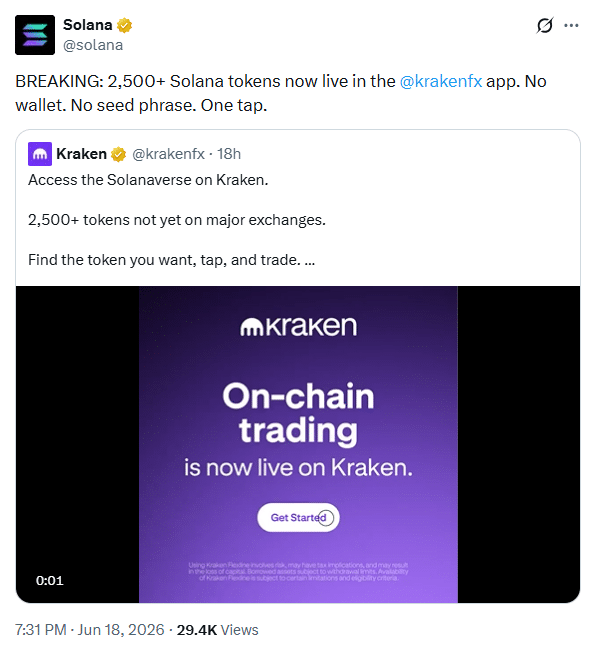 Kraken Solana Trading 