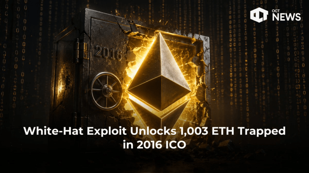 Failed Ethereum ICO Unlocks 1,003 ETH After Nine Years in HongCoin Recovery 6 Failed Ethereum ICO: OCT News reports the recovery of 1,003 ETH locked in HongCoin’s 2016 ICO.