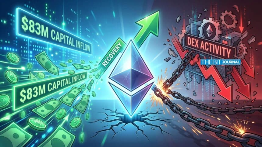 Ethereum Sees $83M Capital Inflow, but Falling DEX Activity Could Slow ETH’s Recovery