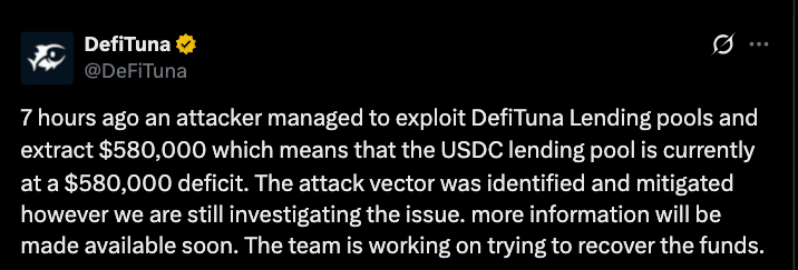 Solana DeFiTuna Exploit Leaves USDC Pool With $580K Shortfall 8 DeFiTuna Exploit