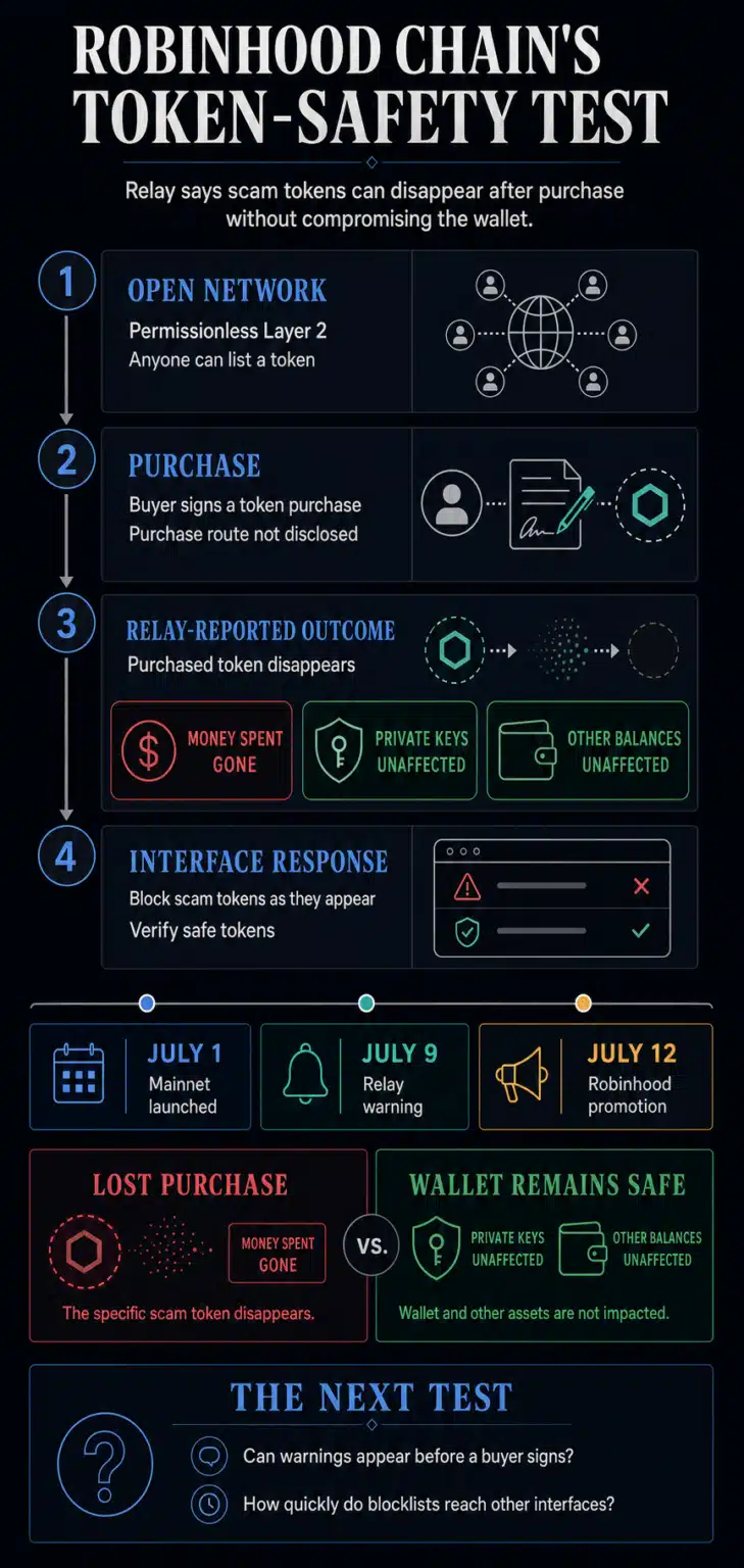 Relay Warns Against Robinhood Chain Scam Tokens 
