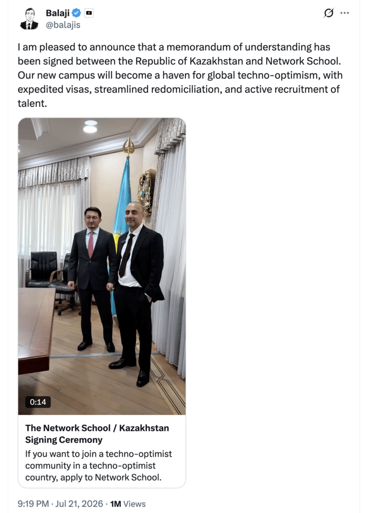 What Happened in Crypto Today? Bitcoin, Network School and UK Banking Explained 8 Crypto News Today: Network School enters Kazakhstan