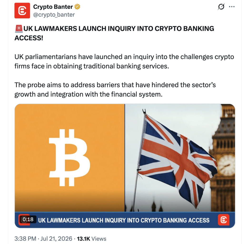 What Happened in Crypto Today? Bitcoin, Network School and UK Banking Explained 11 Crypto News Today: Crypto firms face UK banking hurdles.